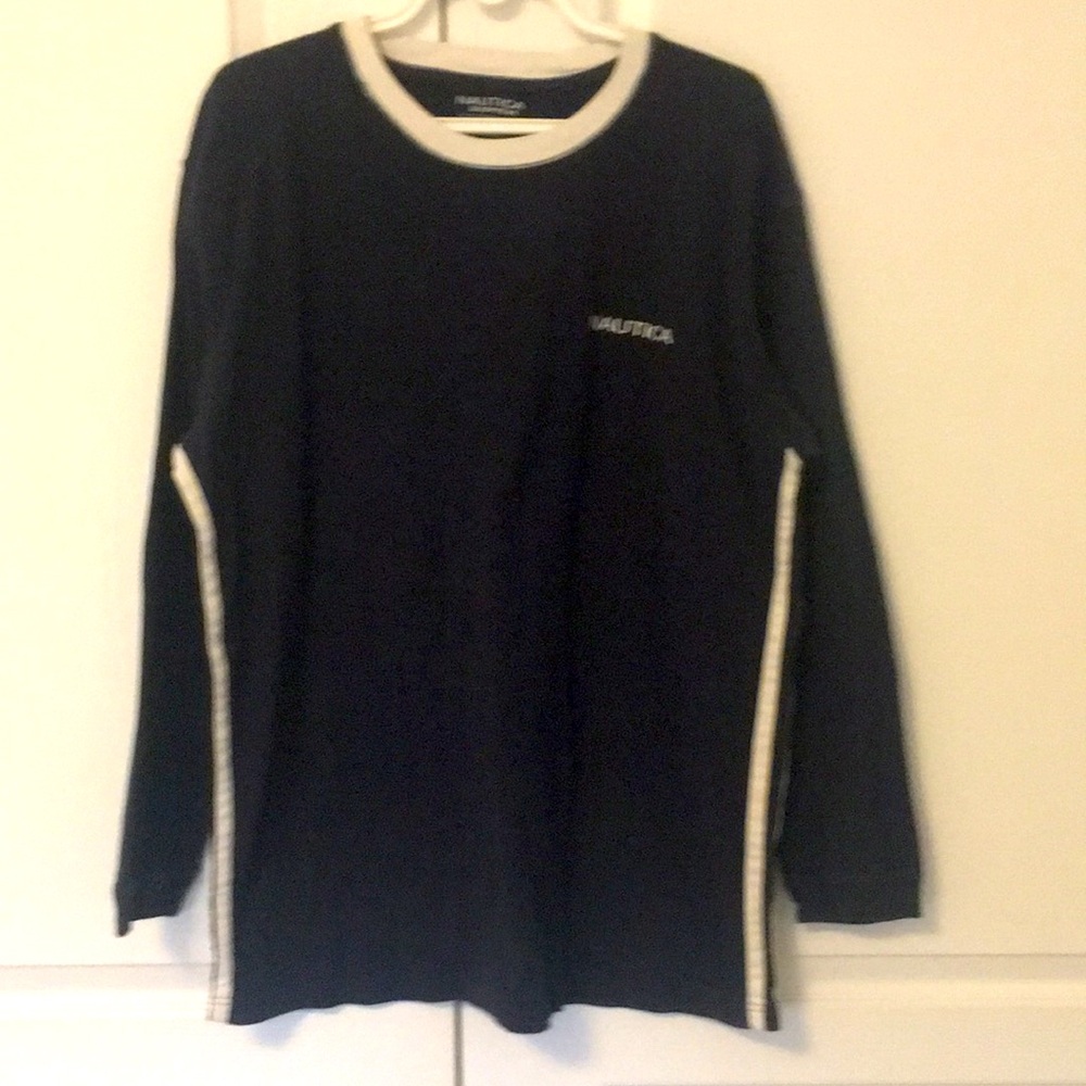 Nautical Mens Sleepwear 100% Cotton Long Sleeve T Shirt